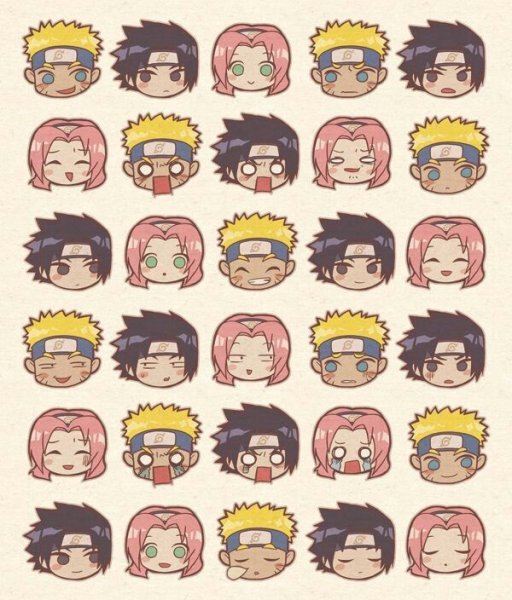 Наруто Чиби лицо
