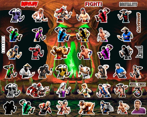 Журнал мортал комбат с наклейками 90-х