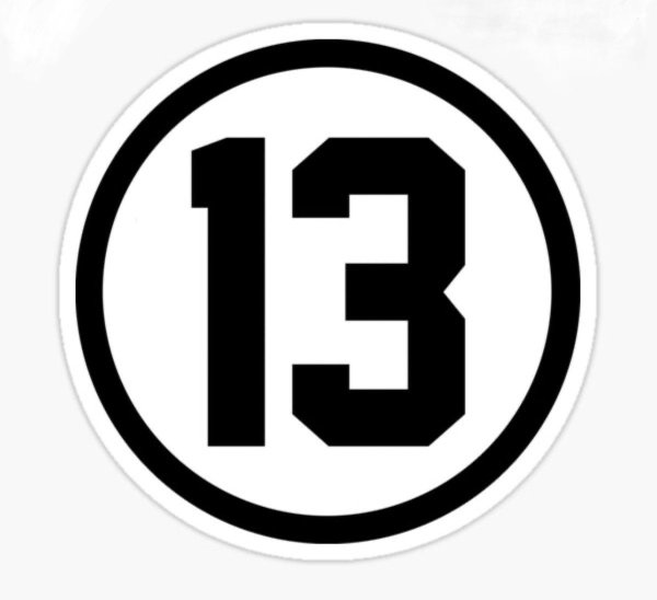 Наклейка номер 13