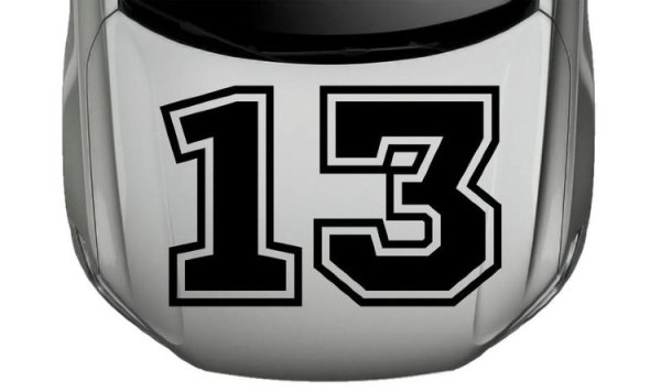 Наклейка на авто "13"