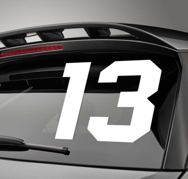 Наклейка цифра 13