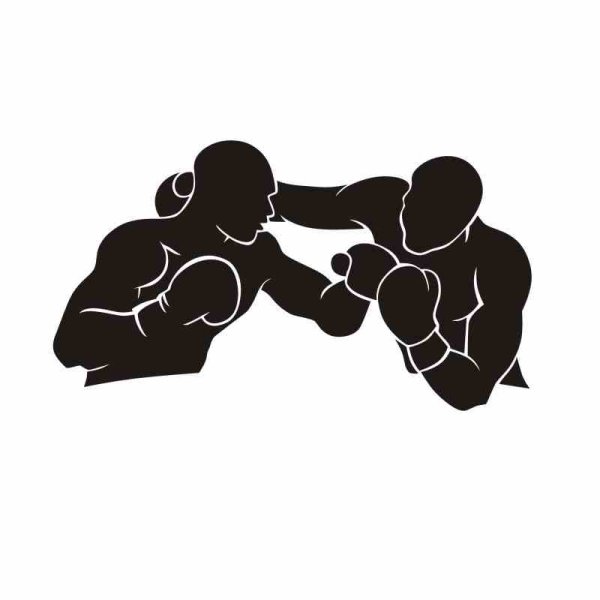 Силуэт боксера