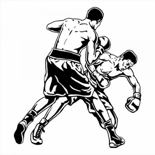 Женский бокс силуэты