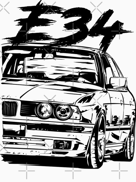 BMW e34 рисунок