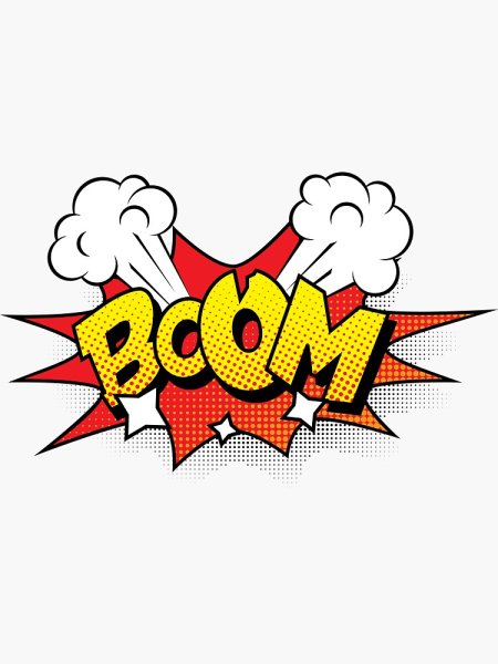 Наклейка супергероев Boom