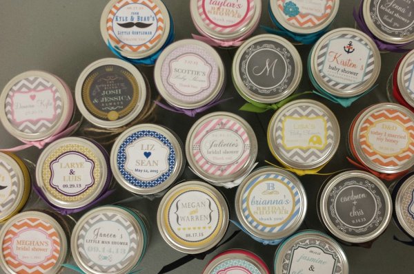 Этикетки на банки свечей