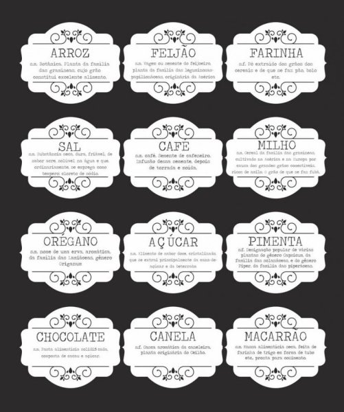 Трафарет специи надпись