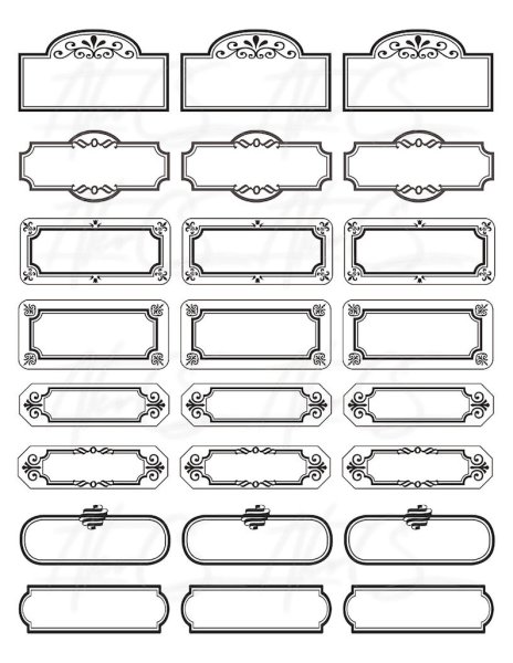 Рамки для этикеток на специи