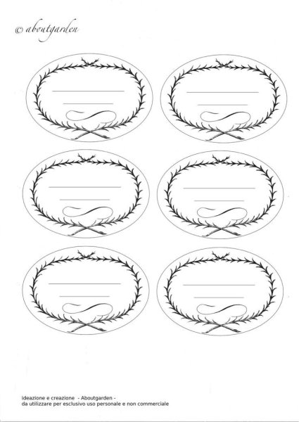 Макет этикеток для печати