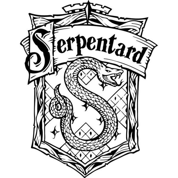 Раскраска Гарри Поттер Слизерин