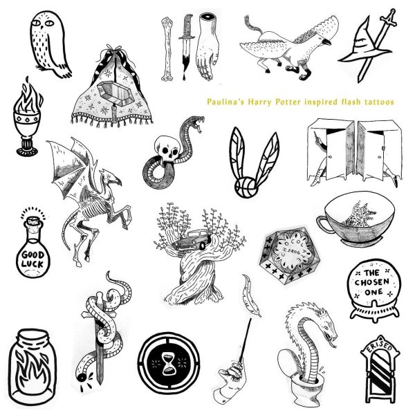 Раскраски Стикеры Гарри Поттер