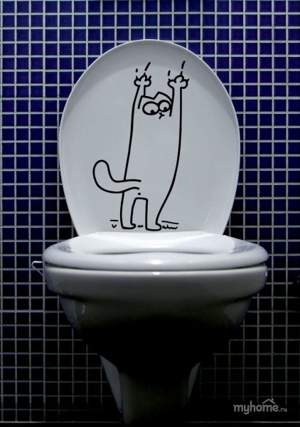 Наклейка "туалет"
