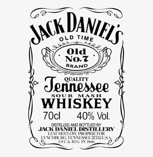 Jack Daniels этикетка