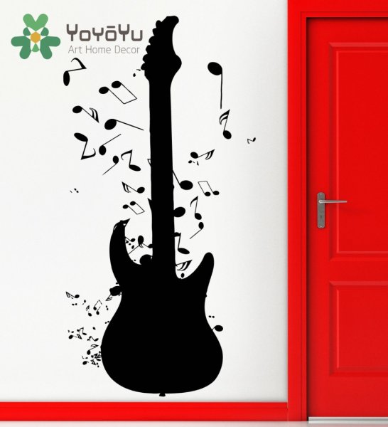 Виниловые наклейки на стены рок'н'ролл