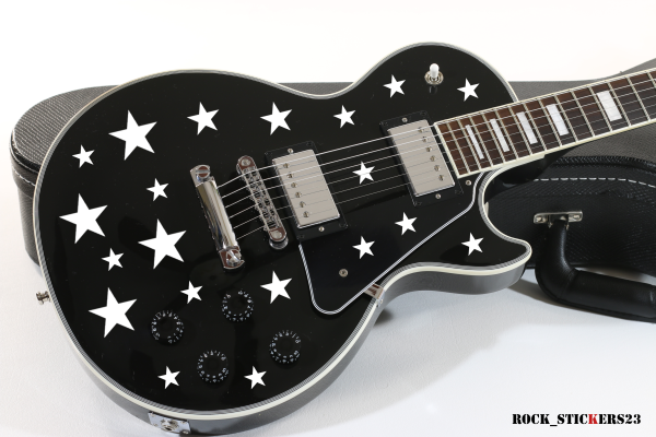 Наклейки на электрогитару черную