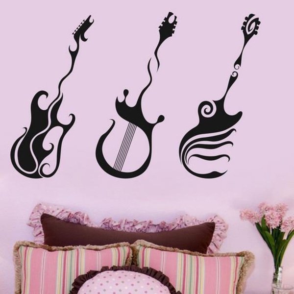 Интерьерные наклейки на стену музыкальные
