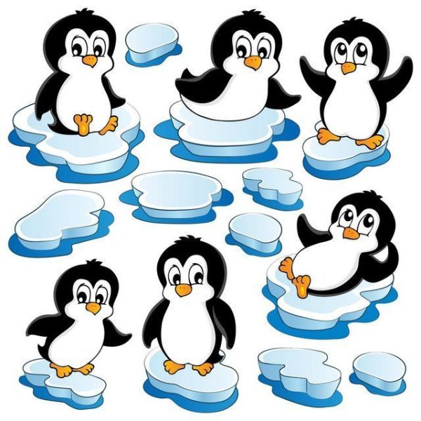 Наклейки пингвинчики