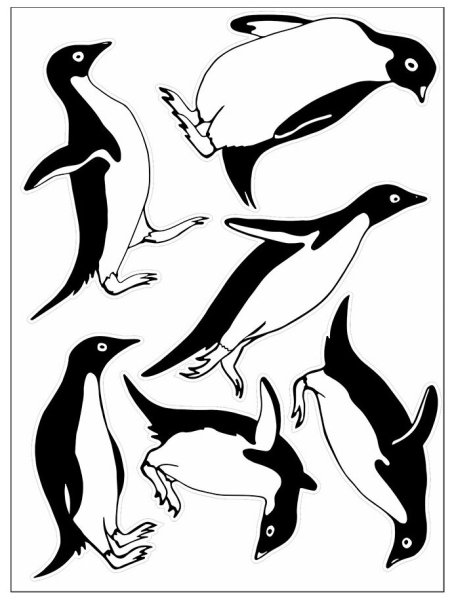 Наклейки пингвинчики