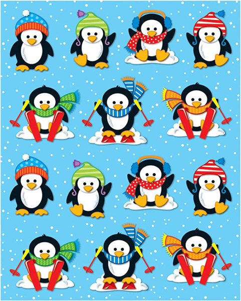 Рисунки для наклеек пингвины