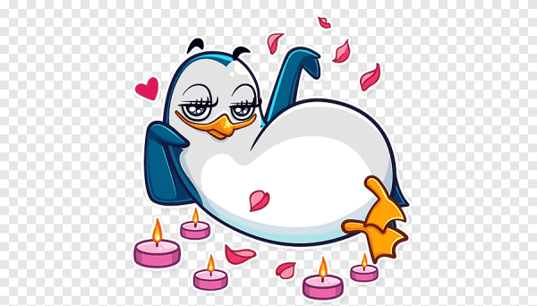 Стикер пингвины