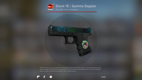 Глок 18 изумруд