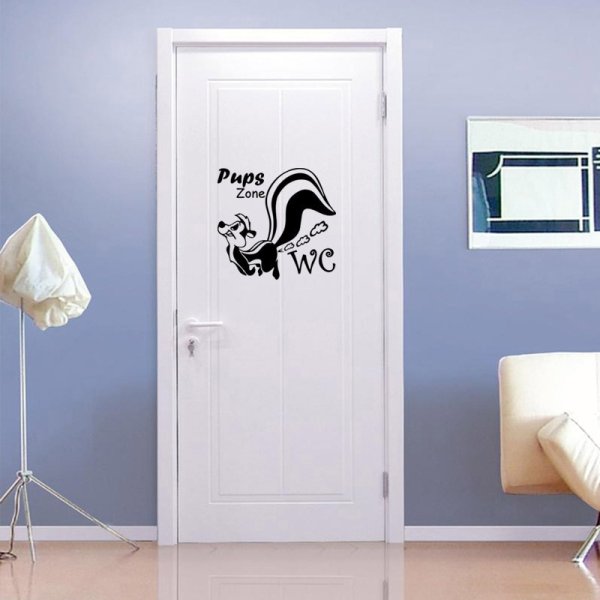 Наклейка на дверь ванной