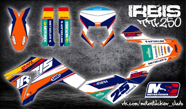 Наклейки на Ирбис ТТР 250 кросс