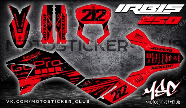 Наклейки на Ирбис ТТР 250 кросс