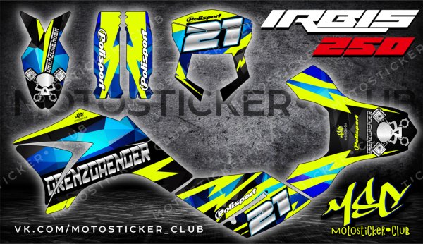 Наклейки на Irbis TTR 250