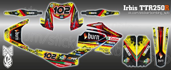 Наклейки на Ирбис ТТР 250 кросс
