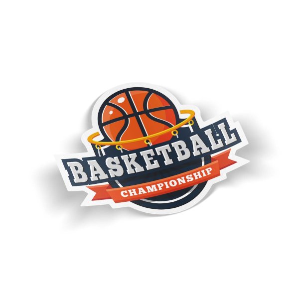 Наклейка баскетбольный мяч