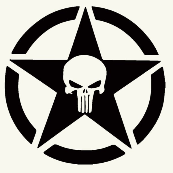 Наклейка череп Каратель