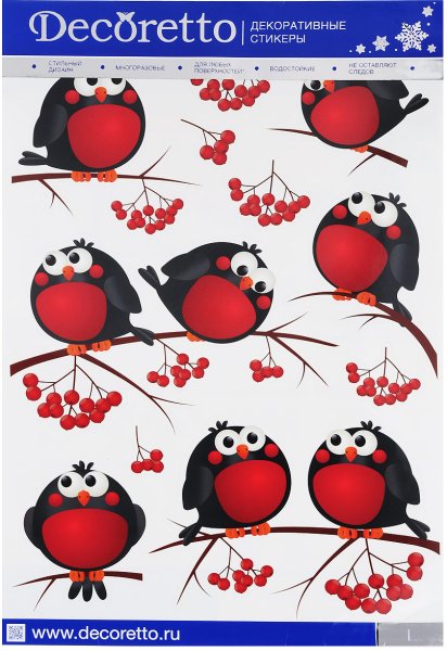 Декоративные наклейки на новый год