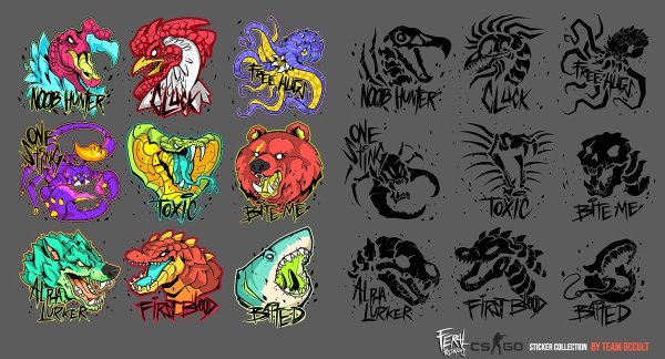 Наклейки Дикие хищники КС го стёртые