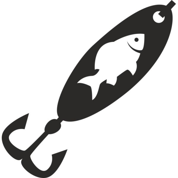 Трафареты рыб и рыбаков