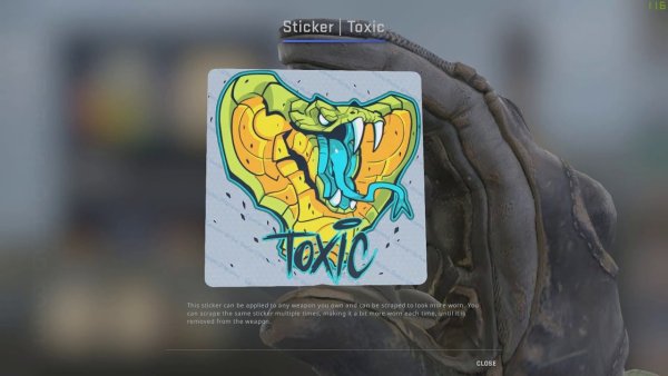 Наклейка Токсик CS go