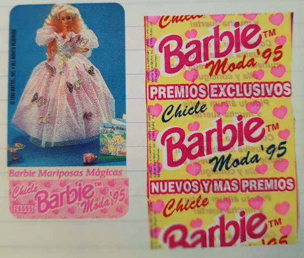 Наклейки Barbie Panini скан