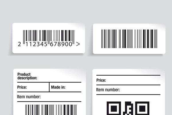 Бирка со штрих кодом вектор