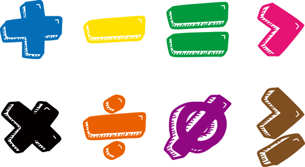 Наклейки для математике