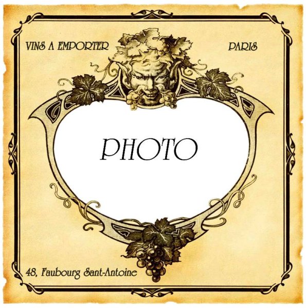 Этикетка на бутылку вина