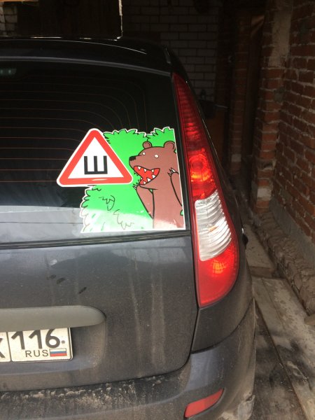 Наклейка на заднее стекло калины