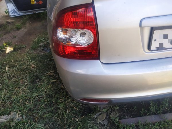 Накладка на задний бампер Приора 2