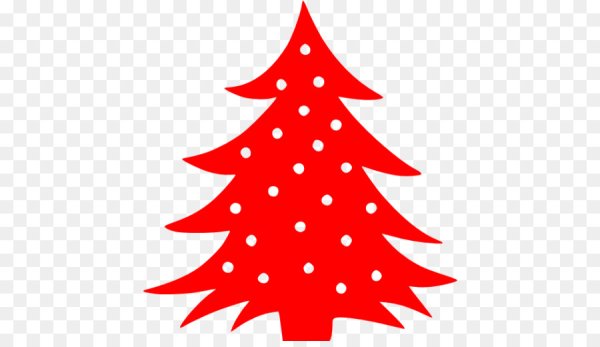 Красная наклейка елка