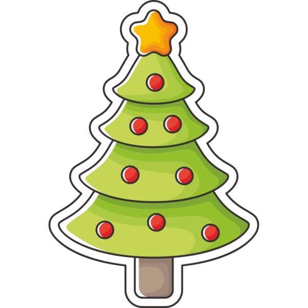 Елка наклейка