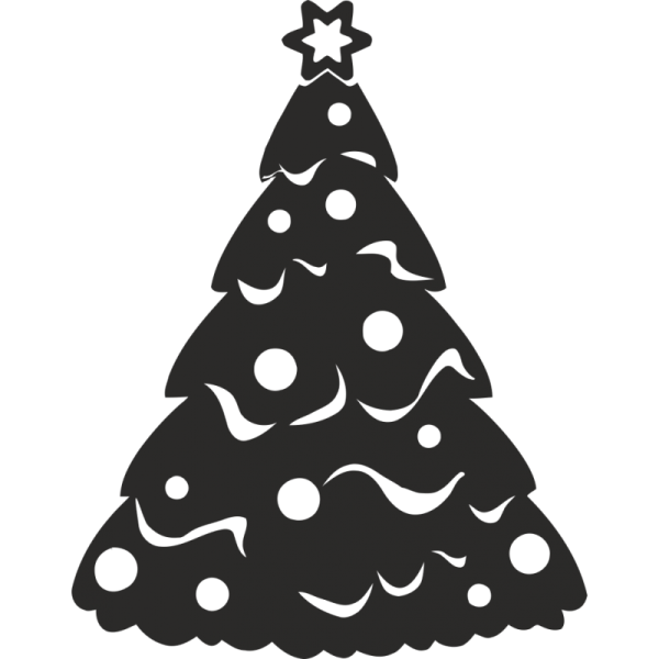 Елка черно белая