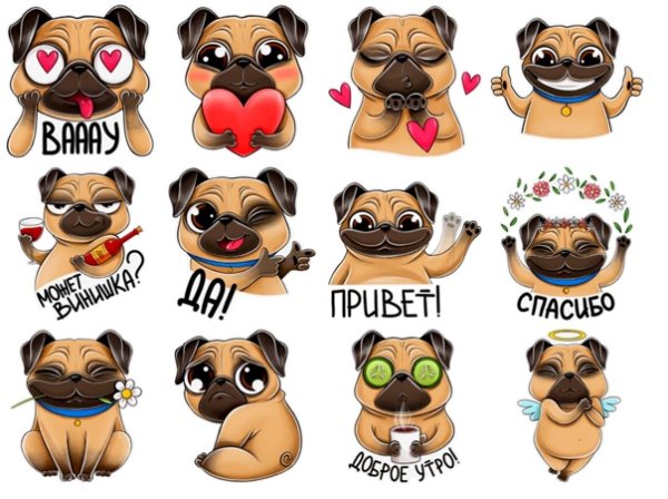 Мистер Мопс Стикеры