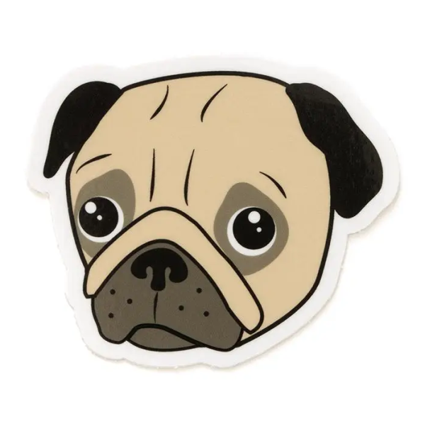 Наклейки с мопсиками