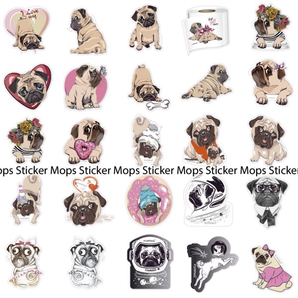Стикеры Мопс