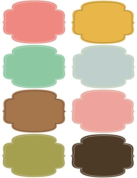 Наклейки на баночки пустые