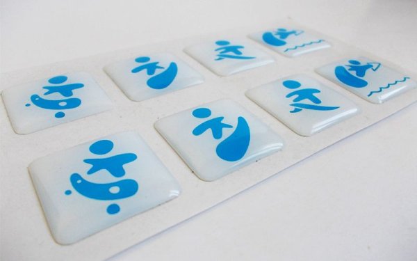 Наклейки объёмные